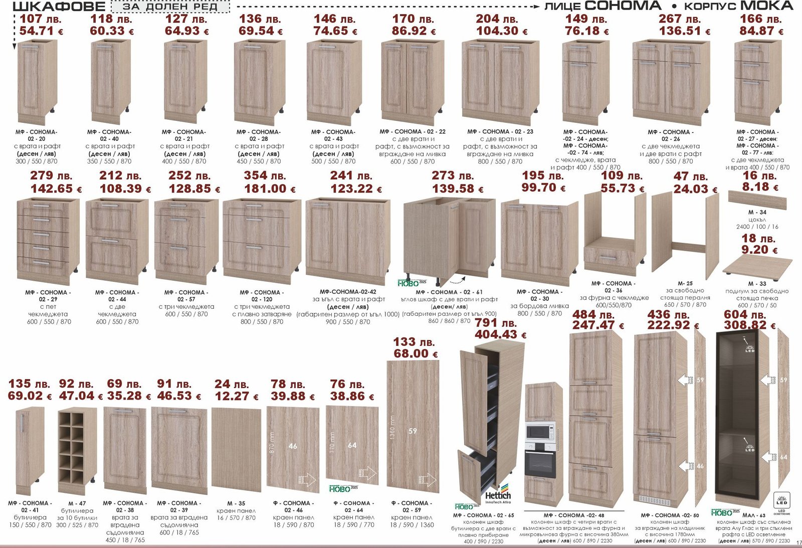 Шкафове долен ред Сонома-Мока ИРИМ 03.25 Модули долен ред - Image 1