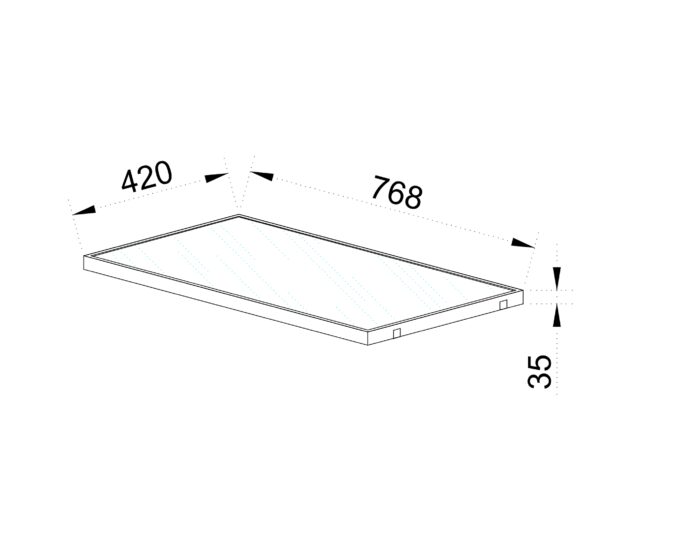 Стъклен рафт за аксесоари с LED осветление - Image 2