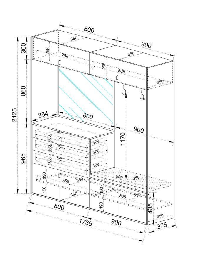 Портманто CITY 4094 - Image 7
